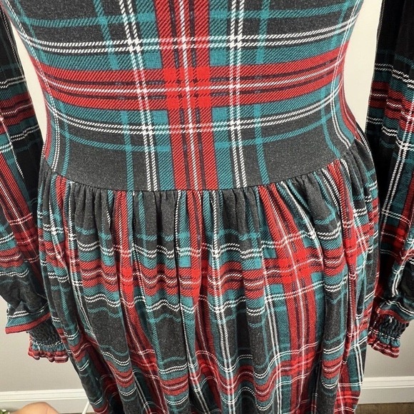Draper James Kitty Dress Size S Georgia Plaid Belle Meade Black NWT - Picture 12 of 14